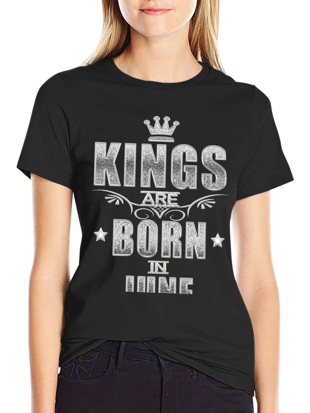 Kings Are Born in June Black T-Shirt