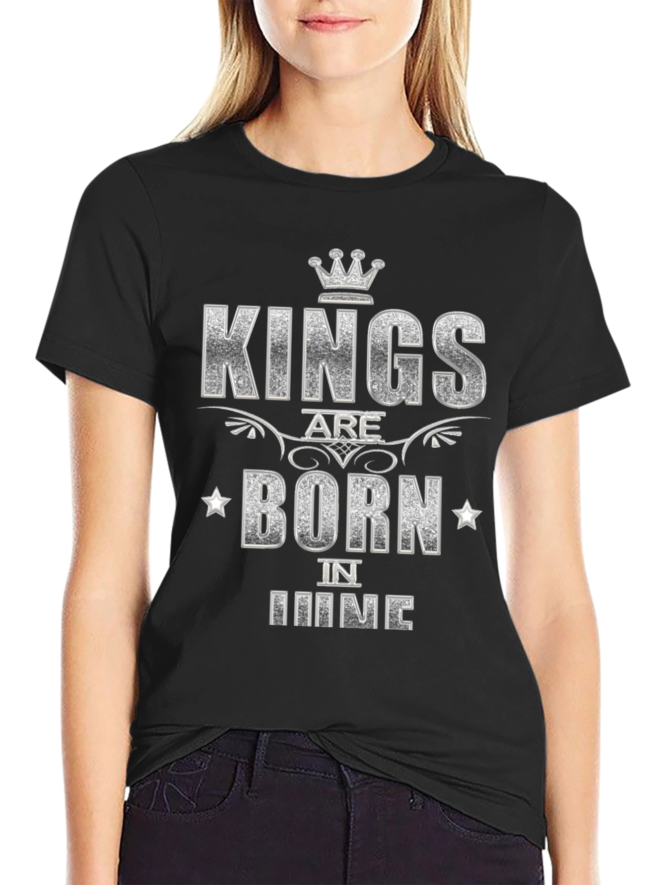 Kings Are Born in June Black T-Shirt