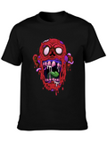 Zombie Head Graphic Black T-Shirt
