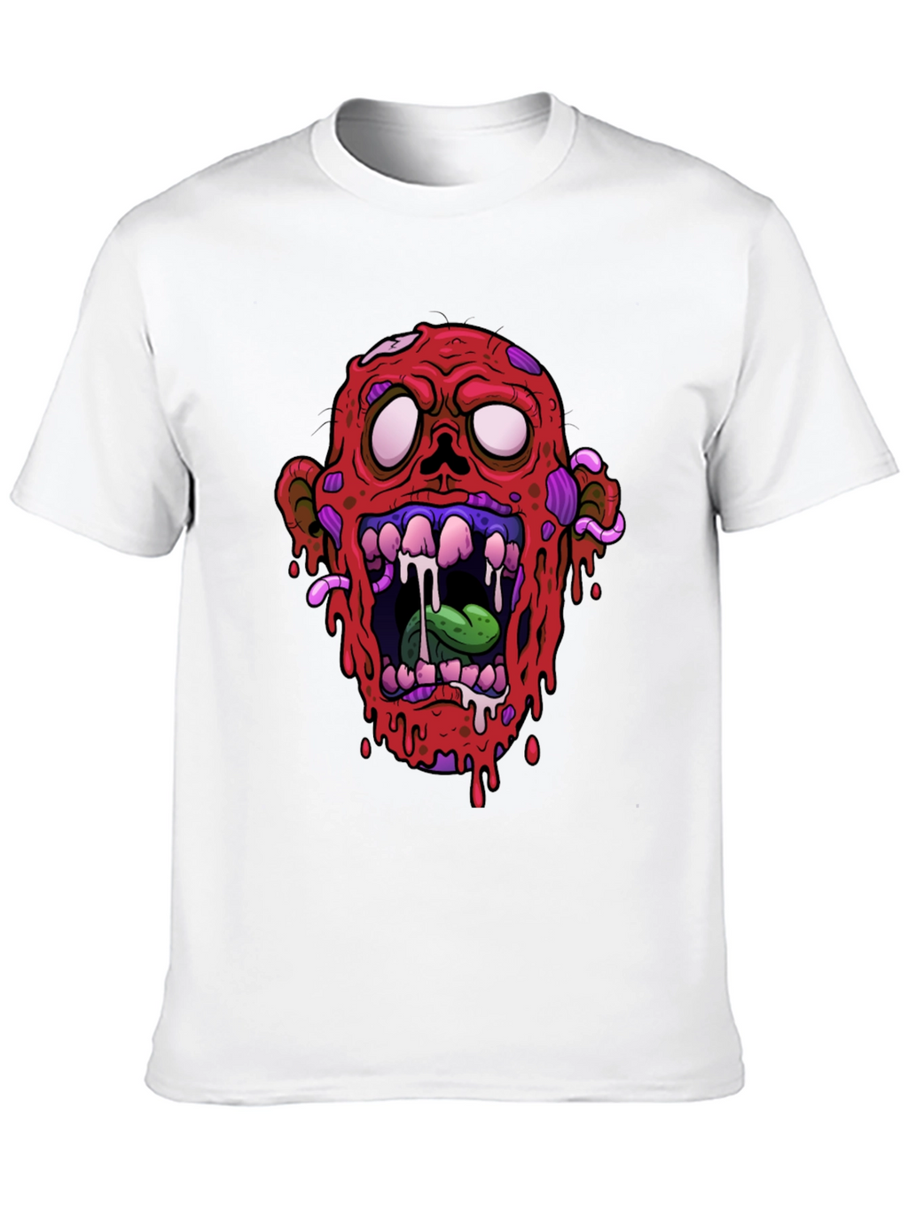 Zombie Head Graphic Black T-Shirt