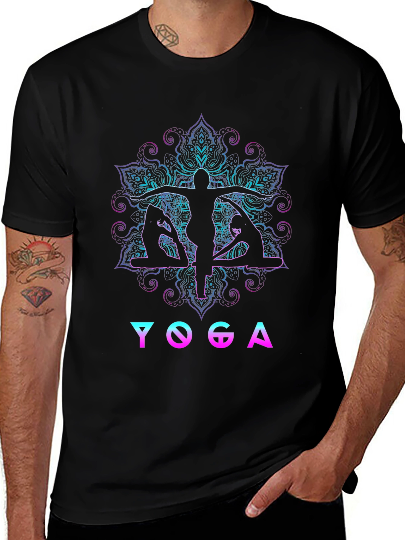 Yoga Mandala Graphic Tee - Relax and Meditate in Style
