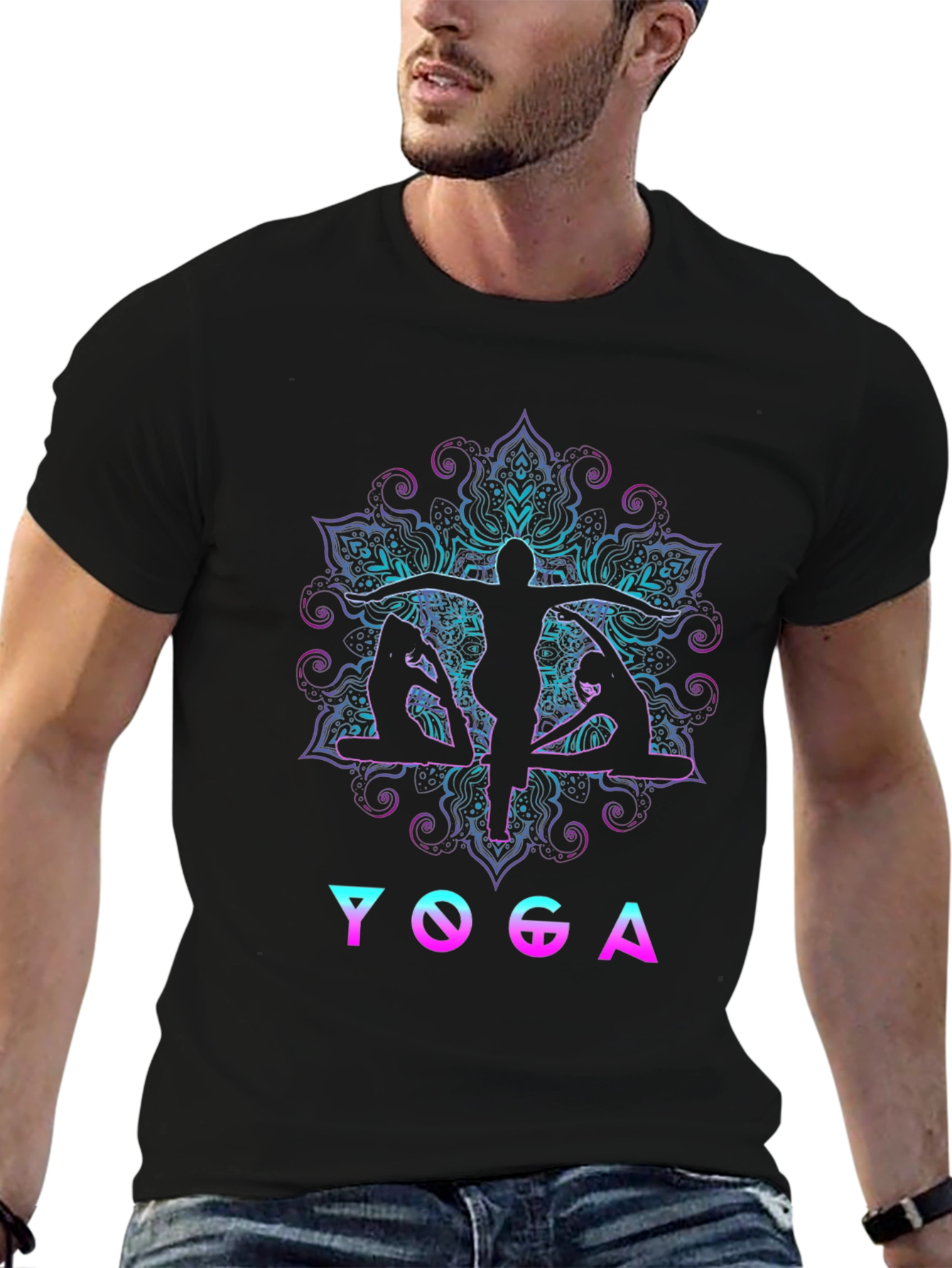 Yoga Mandala Graphic Tee - Relax and Meditate in Style