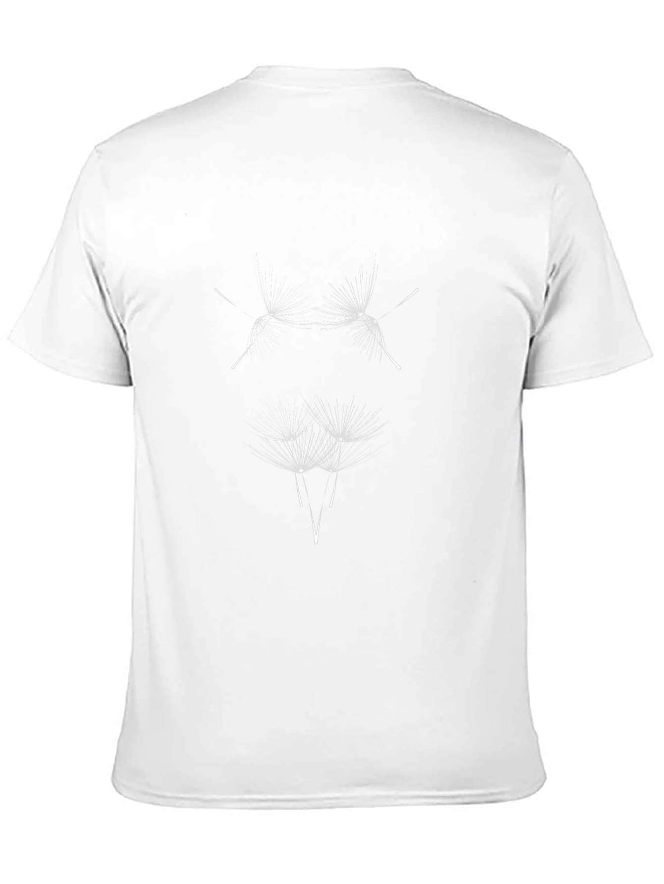 Minimalist Dandelion Seed Graphic Black T-Shirt