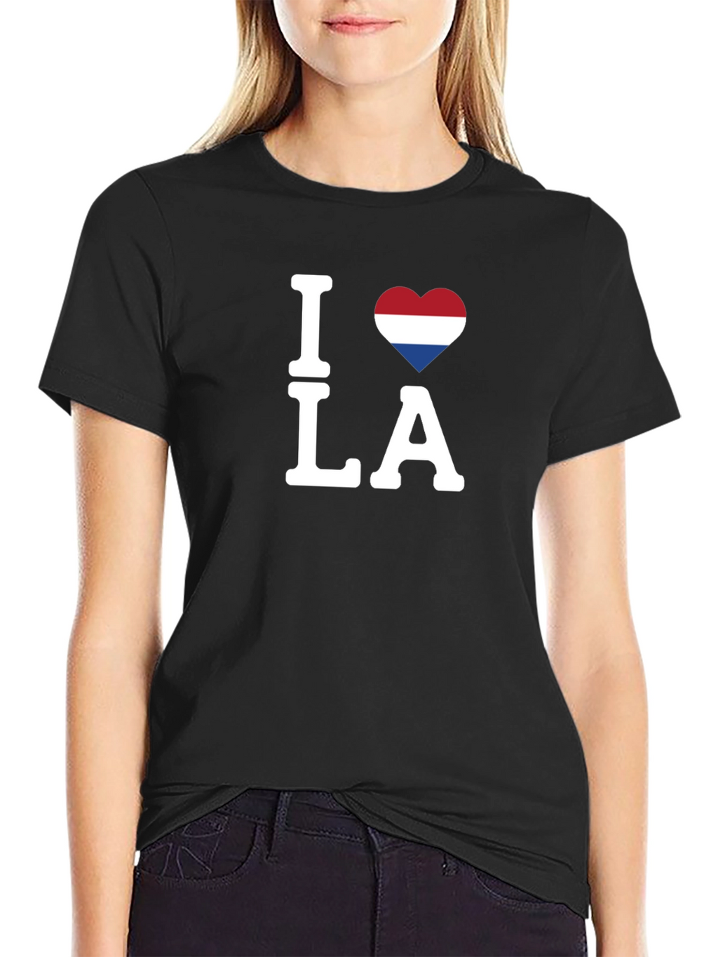 I Love LA Netherlands Flag Heart T-Shirt