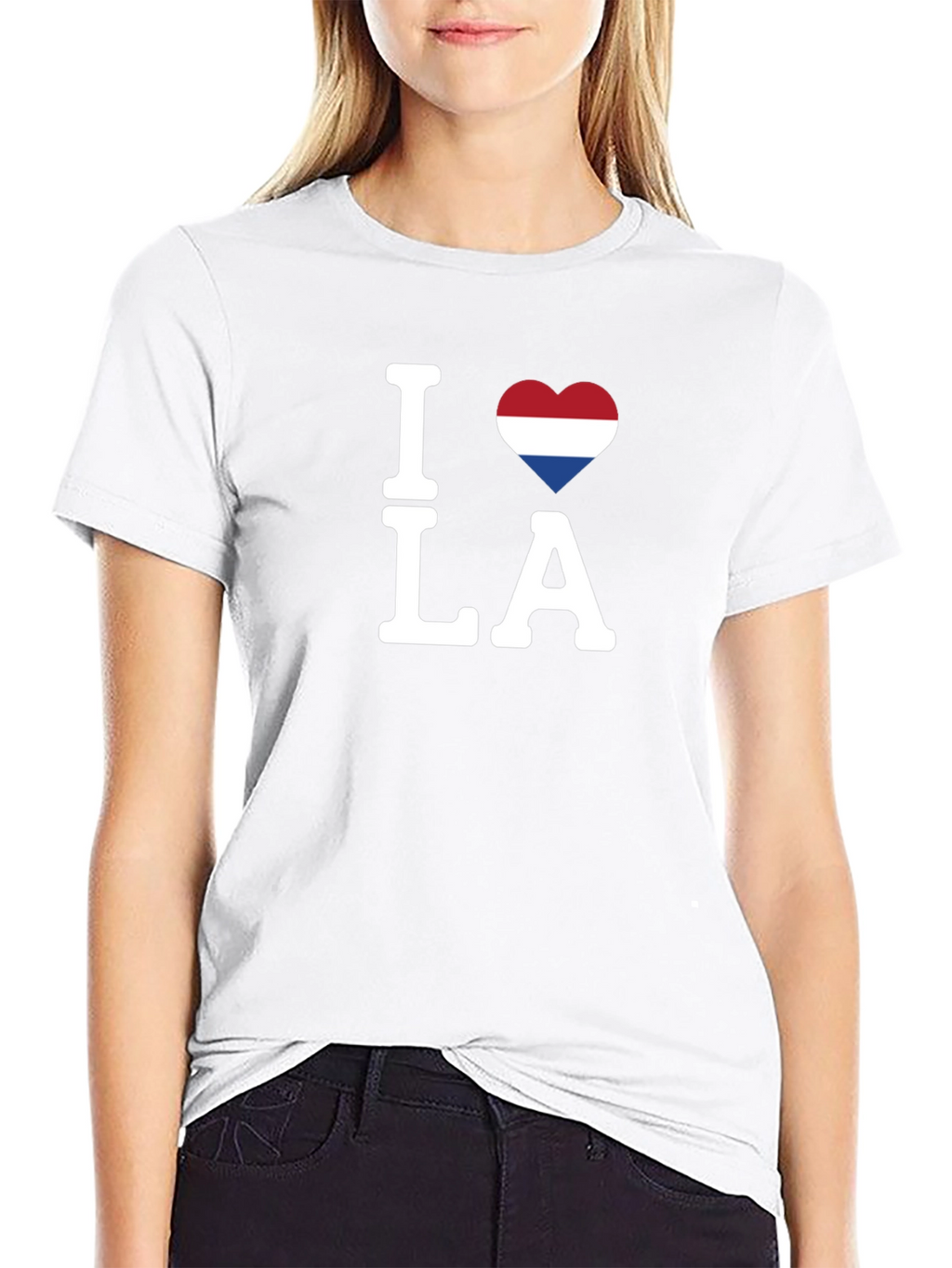 I Love LA Netherlands Flag Heart T-Shirt