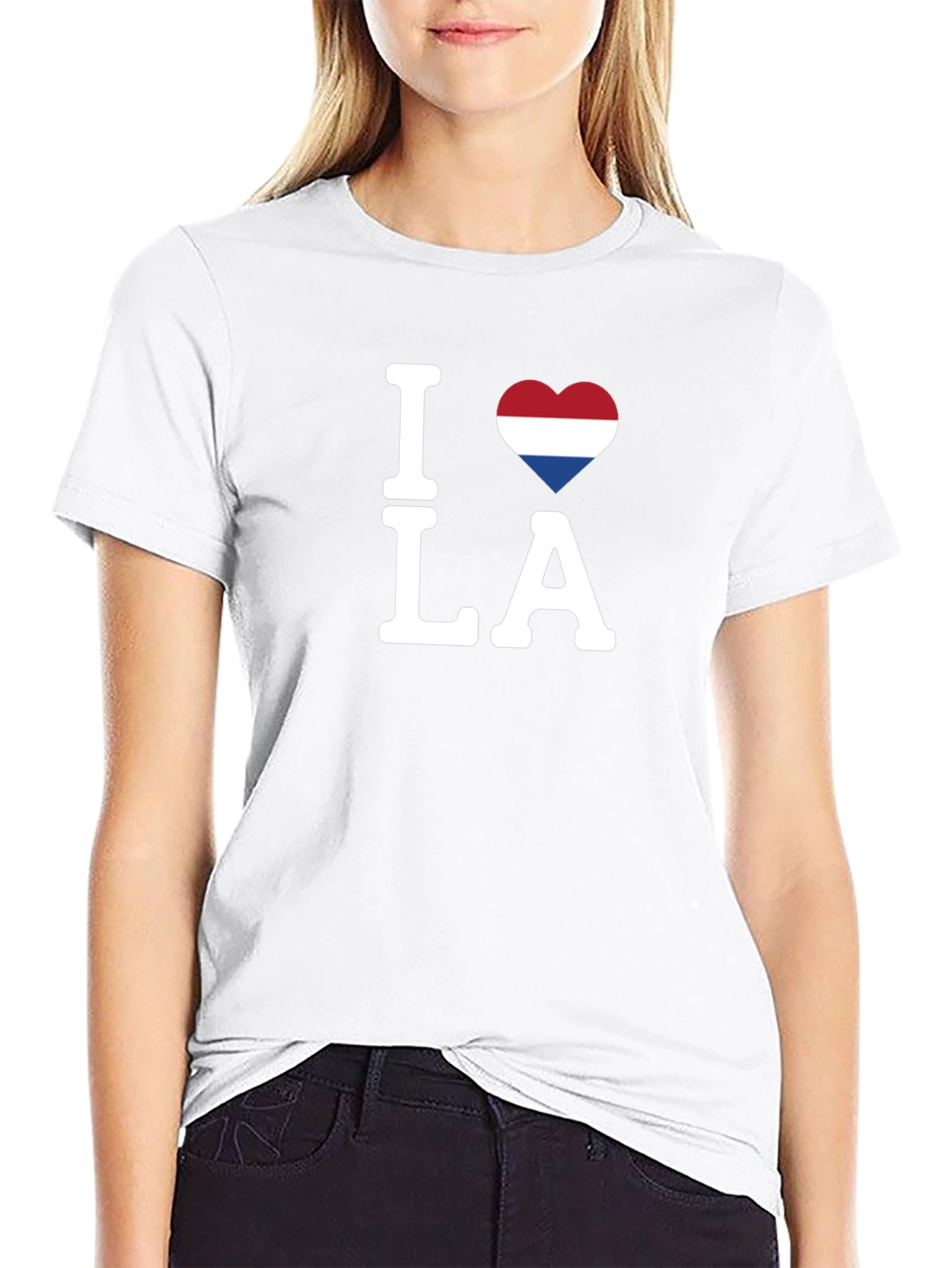 I Love LA Netherlands Flag Heart T-Shirt