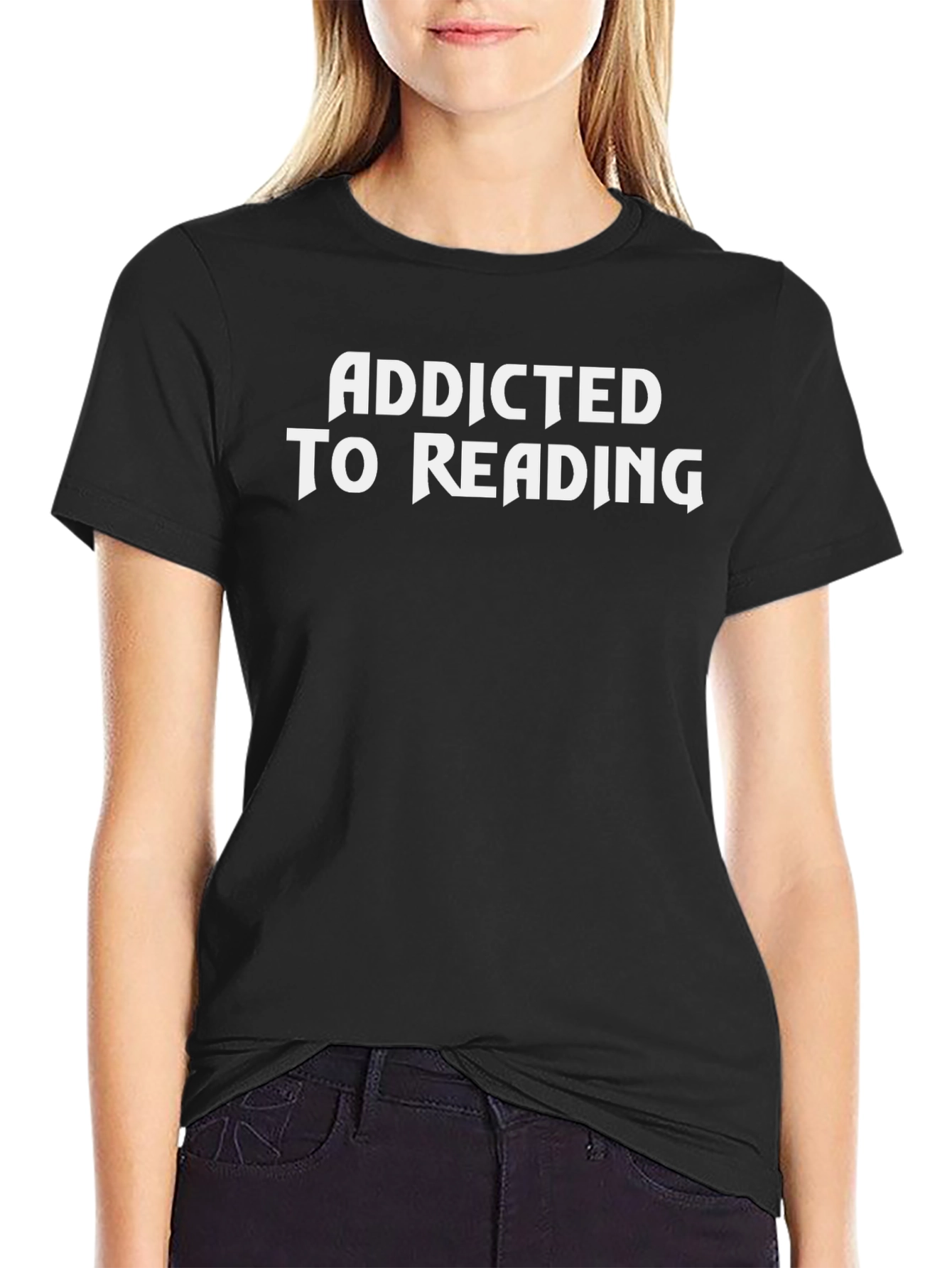 Addicted To Reading Black T-Shirt