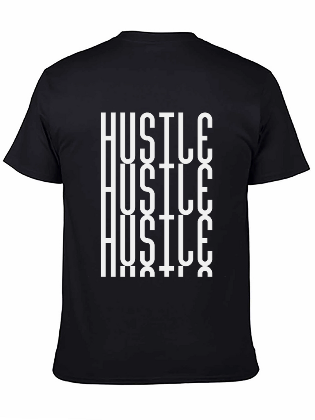 Hustle Graphic Tee - Black Casual T-Shirt