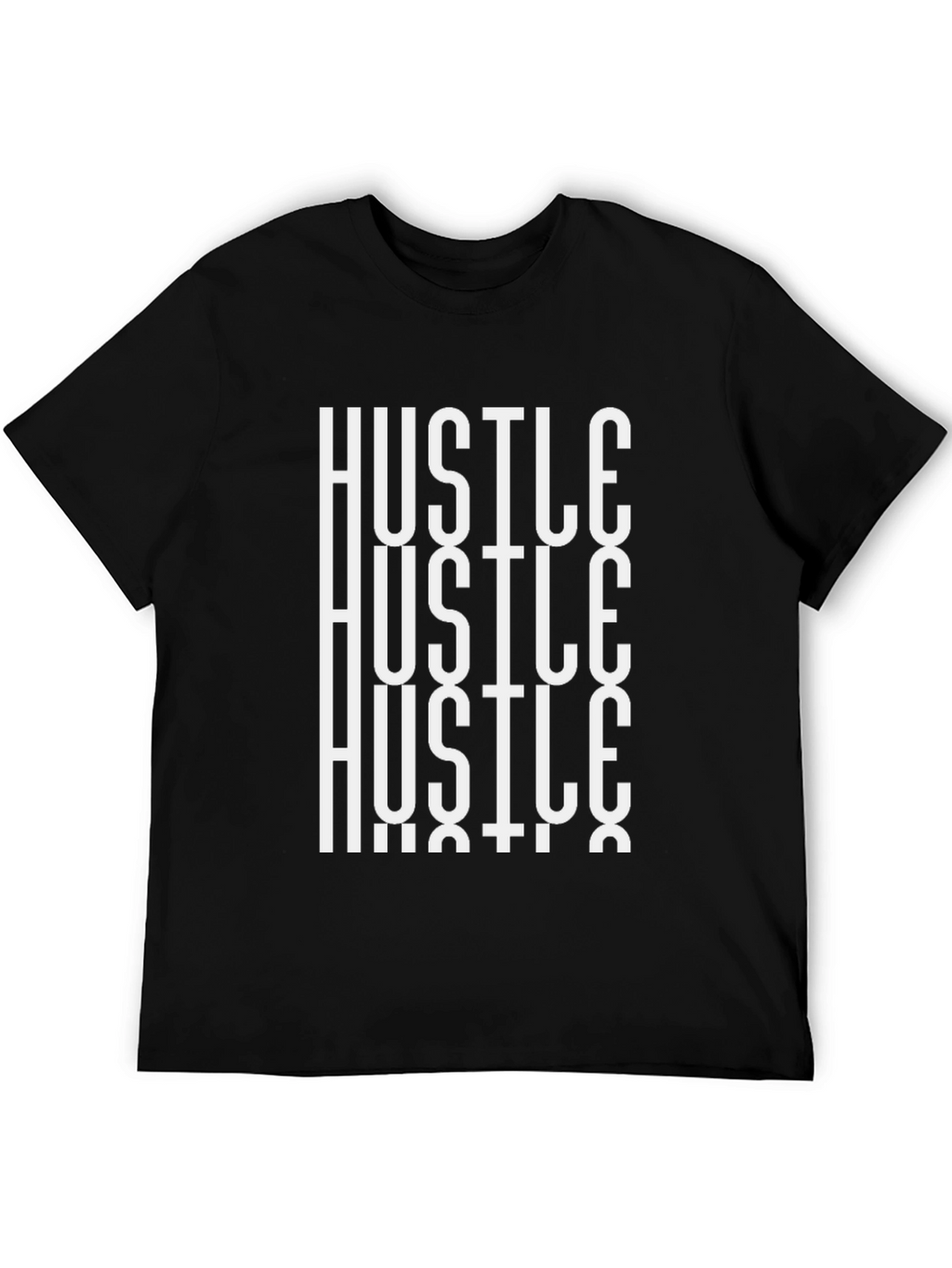 Hustle Graphic Tee - Black Casual T-Shirt