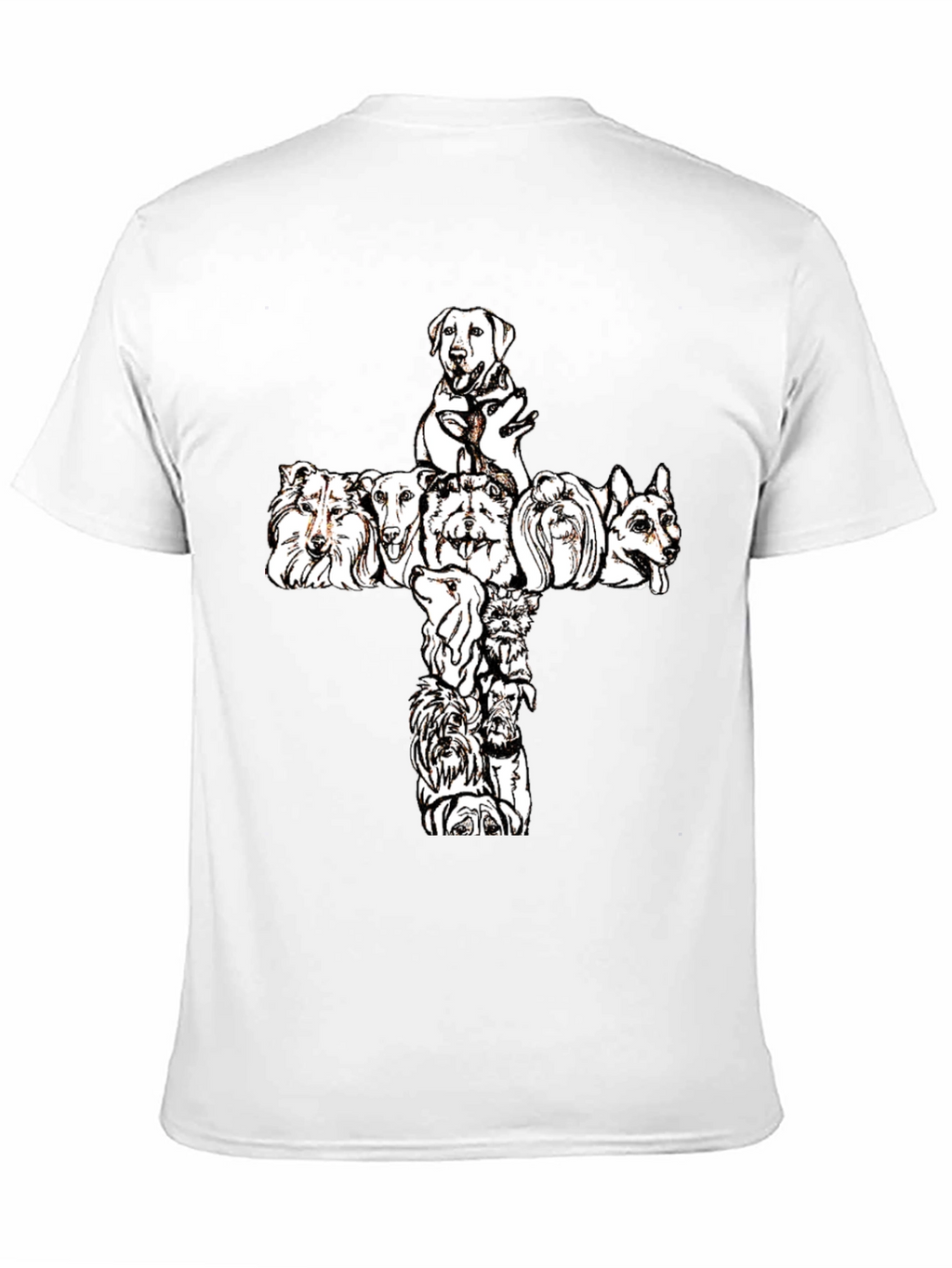 Dog Breed Cross Graphic Tee - Black