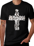 Dog Breed Cross Graphic Tee - Black