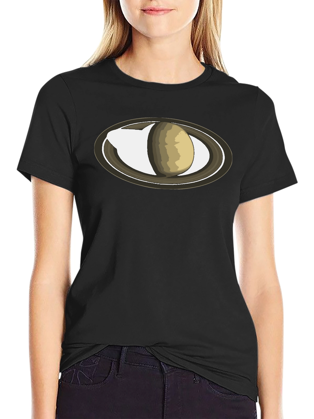 Saturn Graphic Black T-Shirt