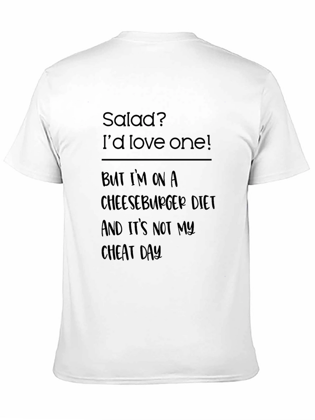 Salad Cheeseburger Diet T-Shirt - Funny Foodie Tee
