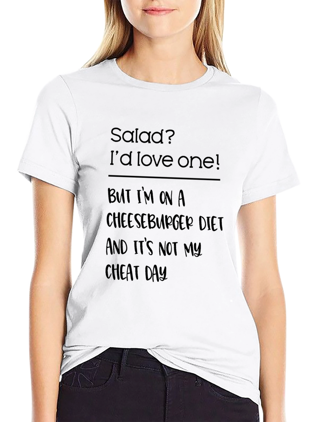 Salad Cheeseburger Diet T-Shirt - Funny Foodie Tee