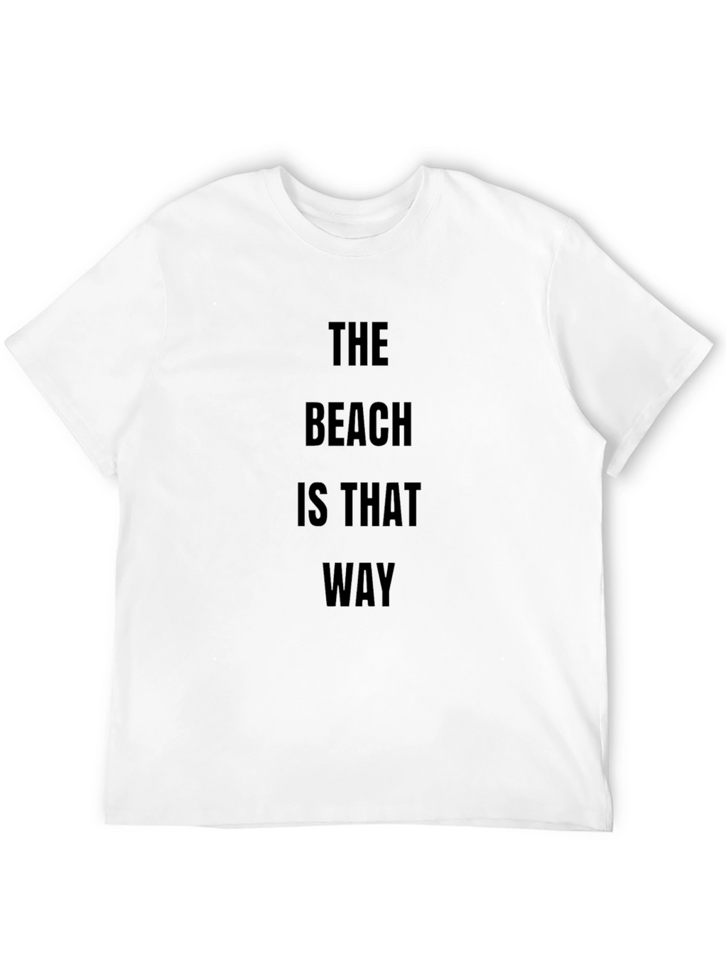 The Beach Is That Way Black Graphic Tee