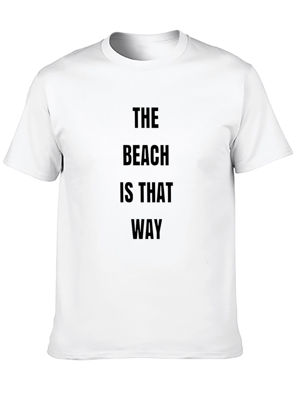 The Beach Is That Way Black Graphic Tee