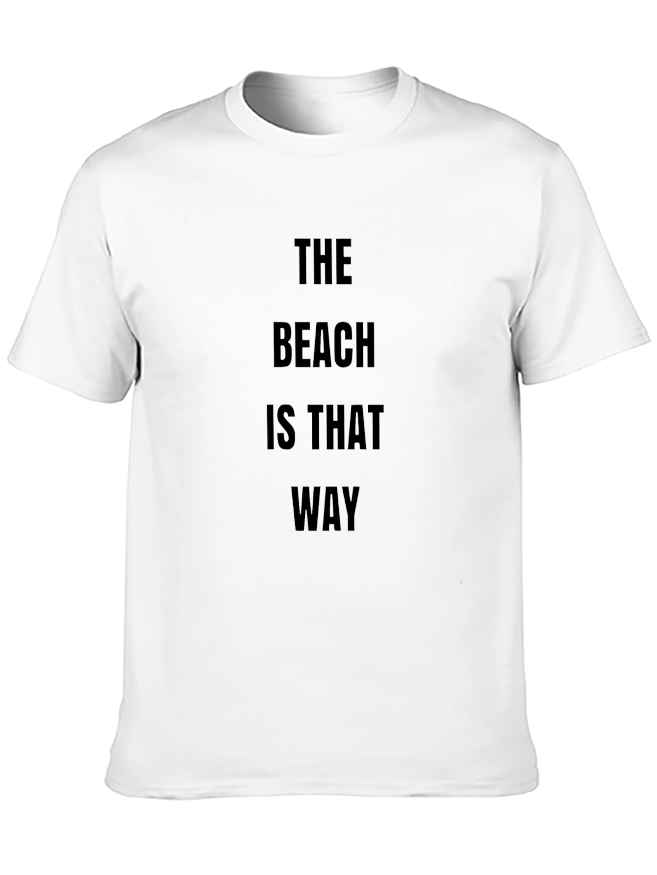 The Beach Is That Way Black Graphic Tee