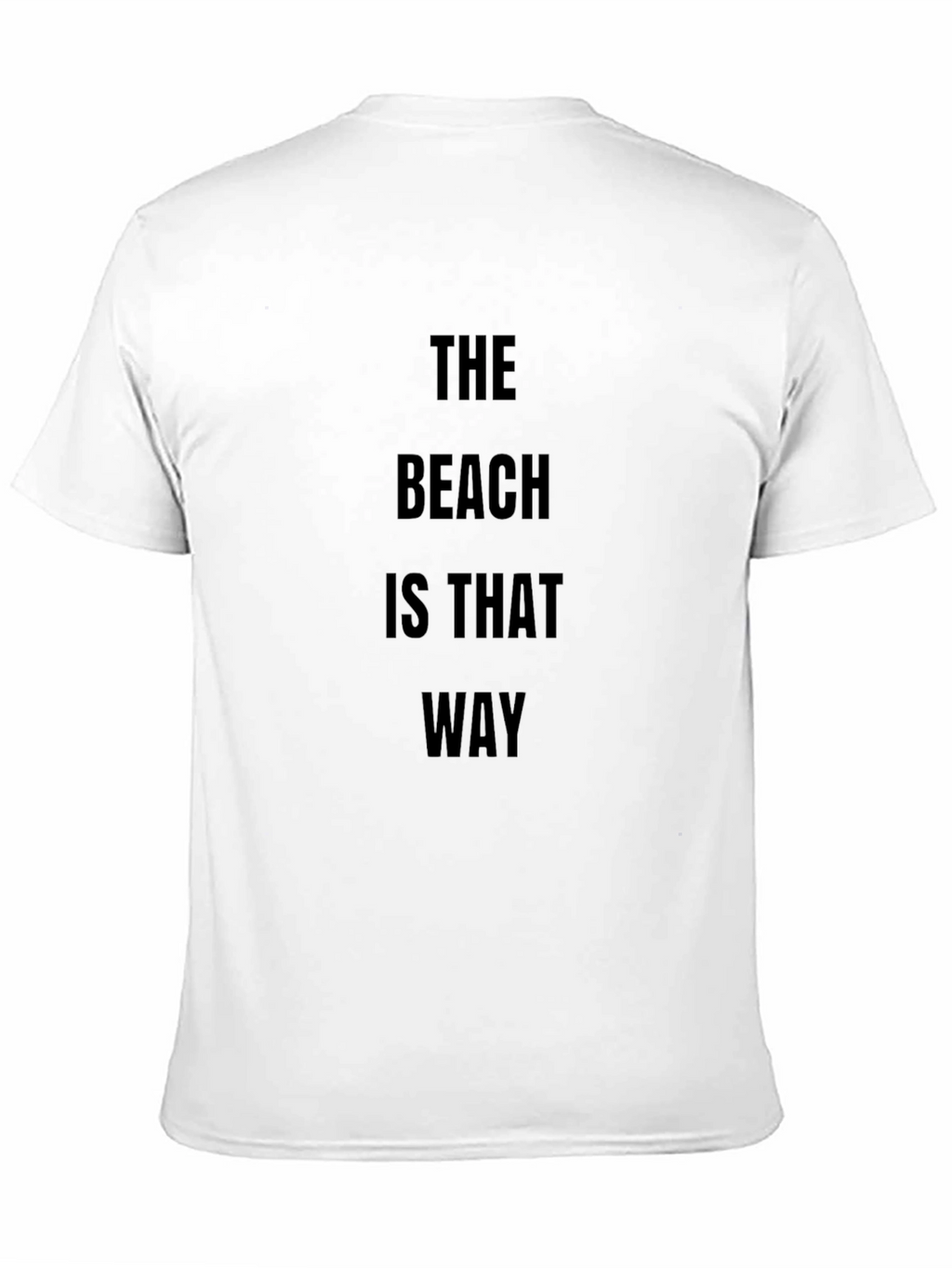 The Beach Is That Way Black Graphic Tee