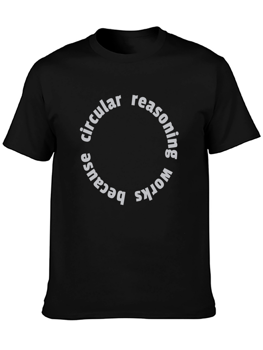 Circular Reasoning Graphic Tee - Funny Paradox Shirt