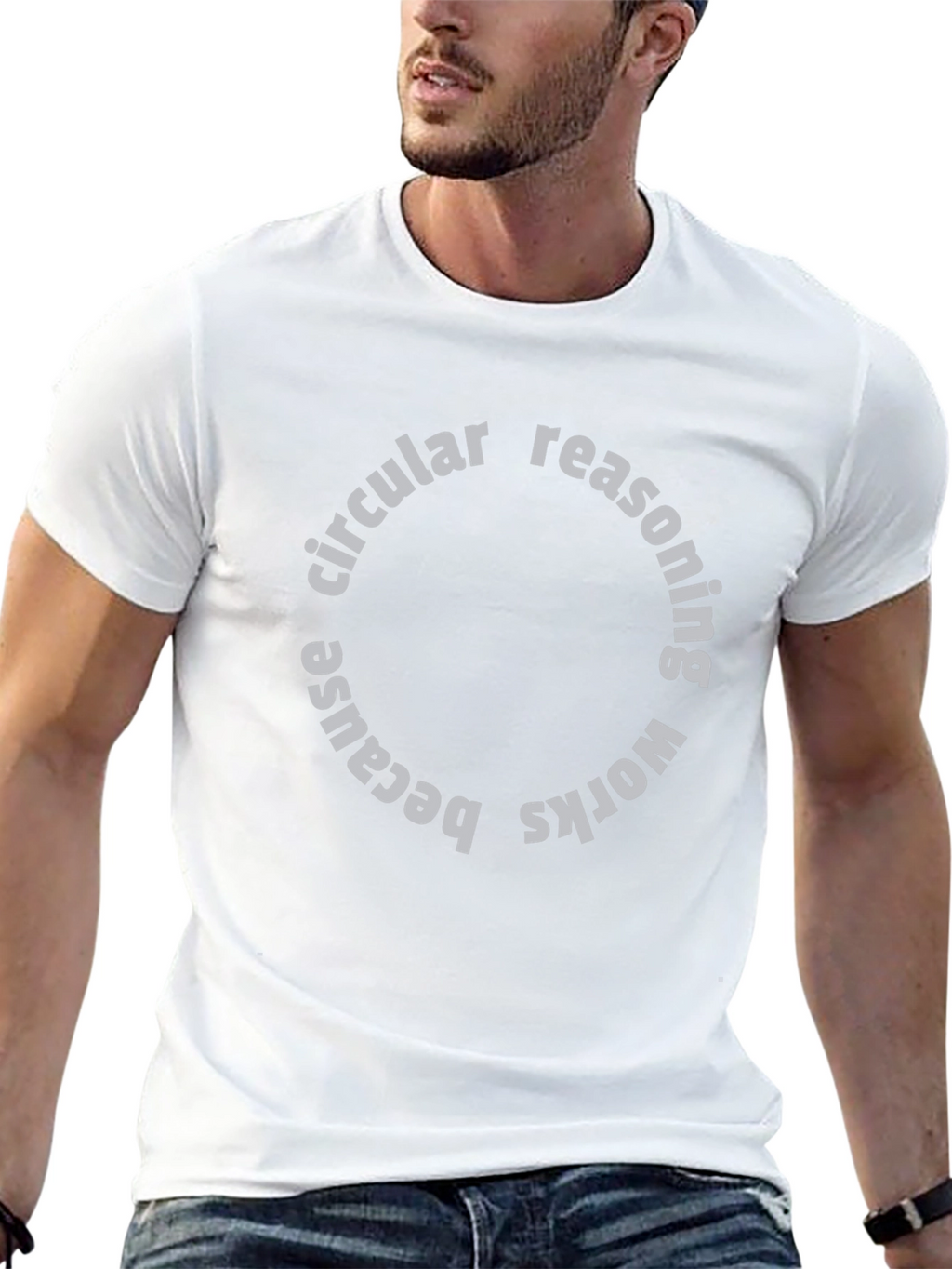 Circular Reasoning Graphic Tee - Funny Paradox Shirt