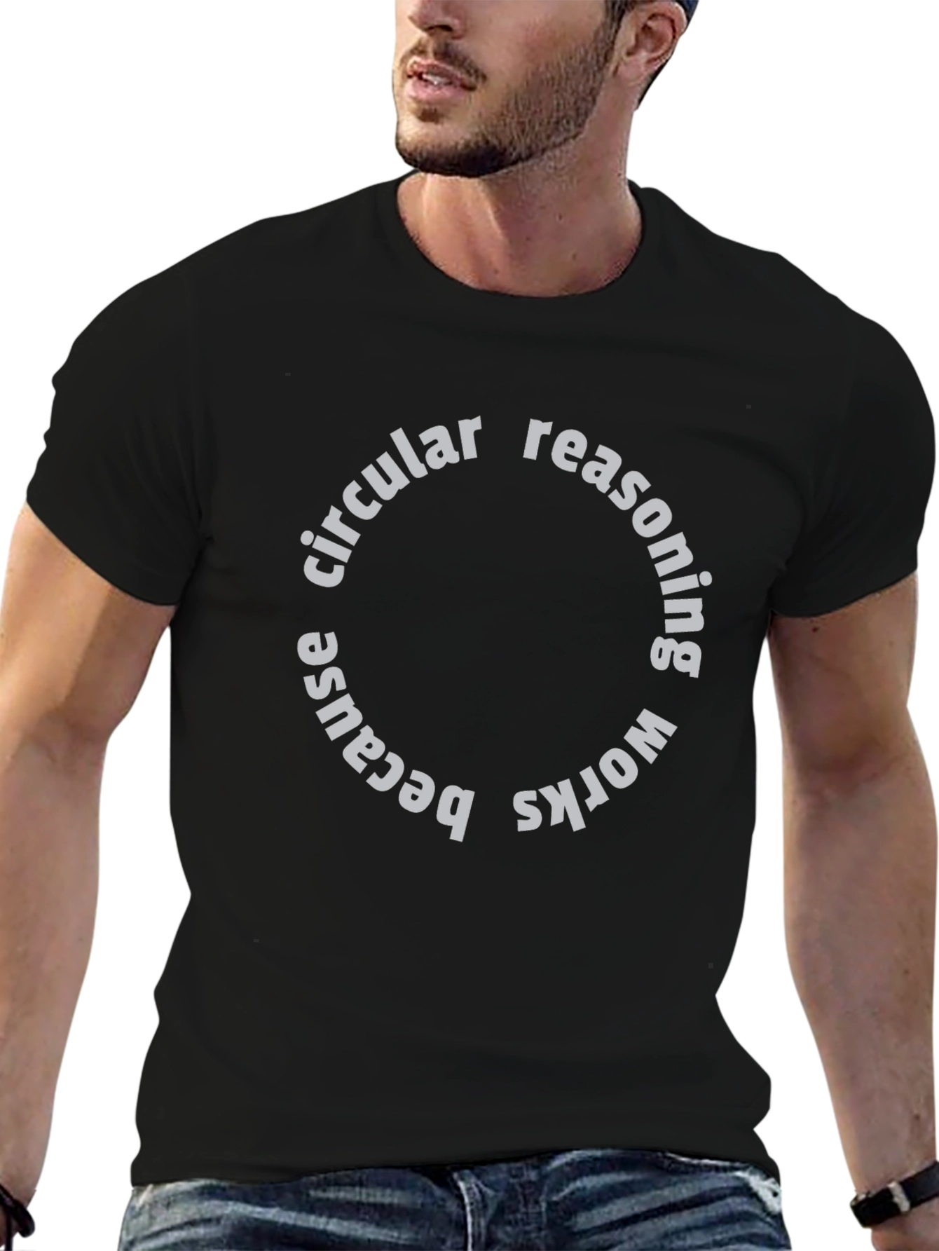 Circular Reasoning Graphic Tee - Funny Paradox Shirt