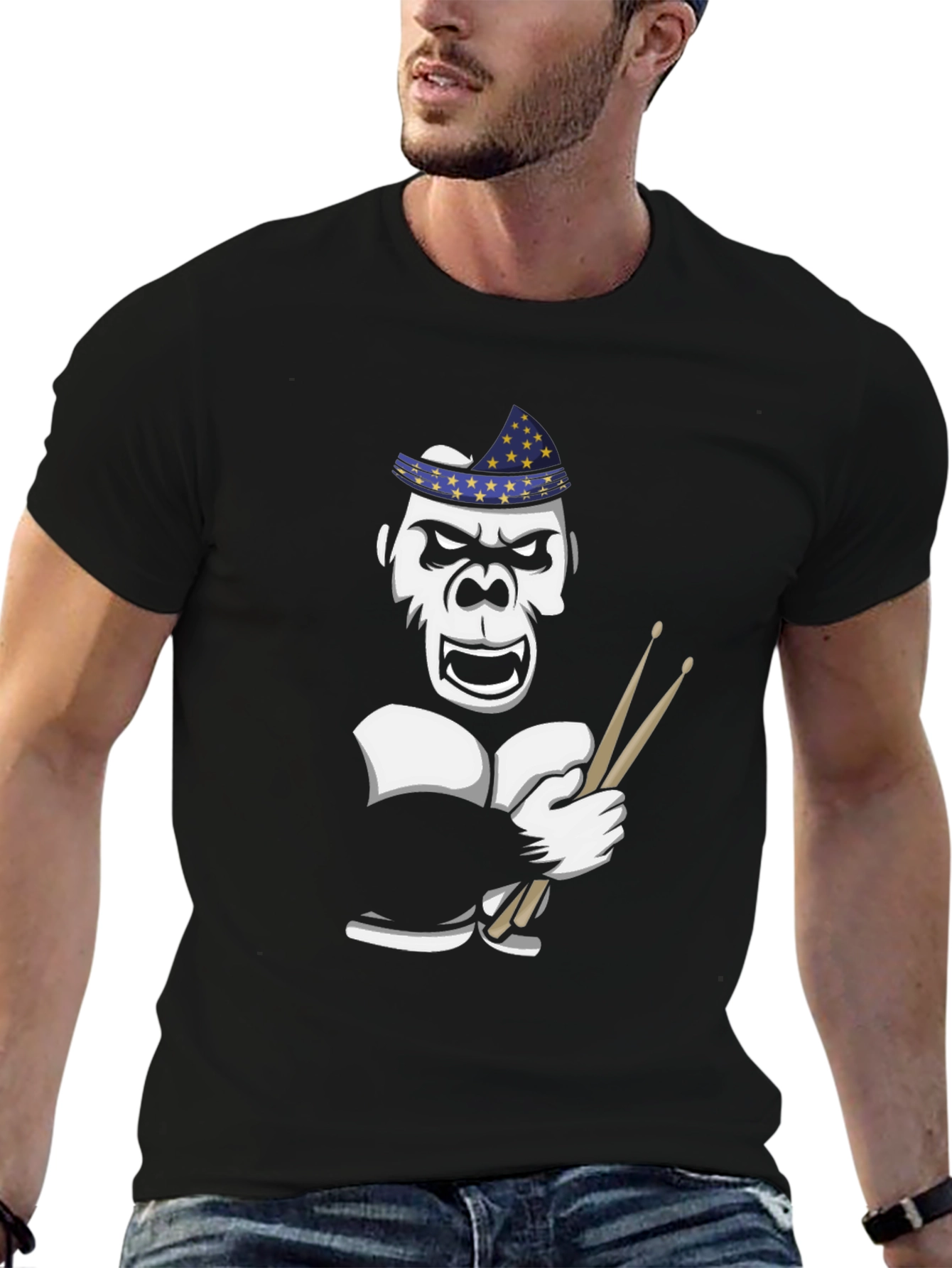 Drummer Gorilla Graphic Tee