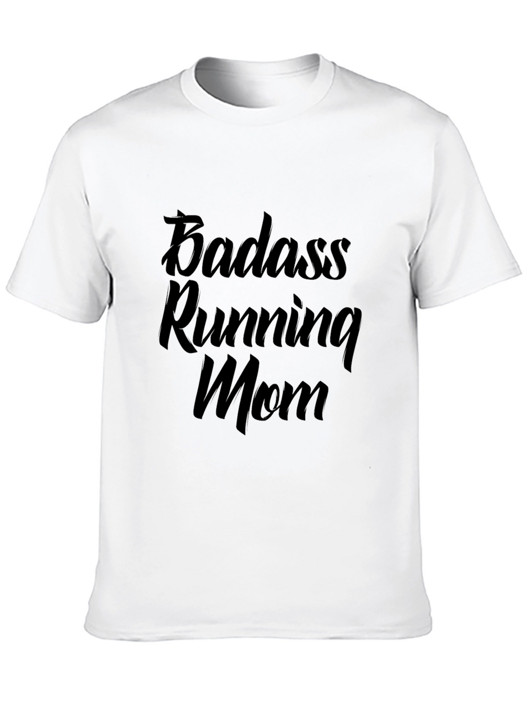 Badass Running Mom Black T-Shirt