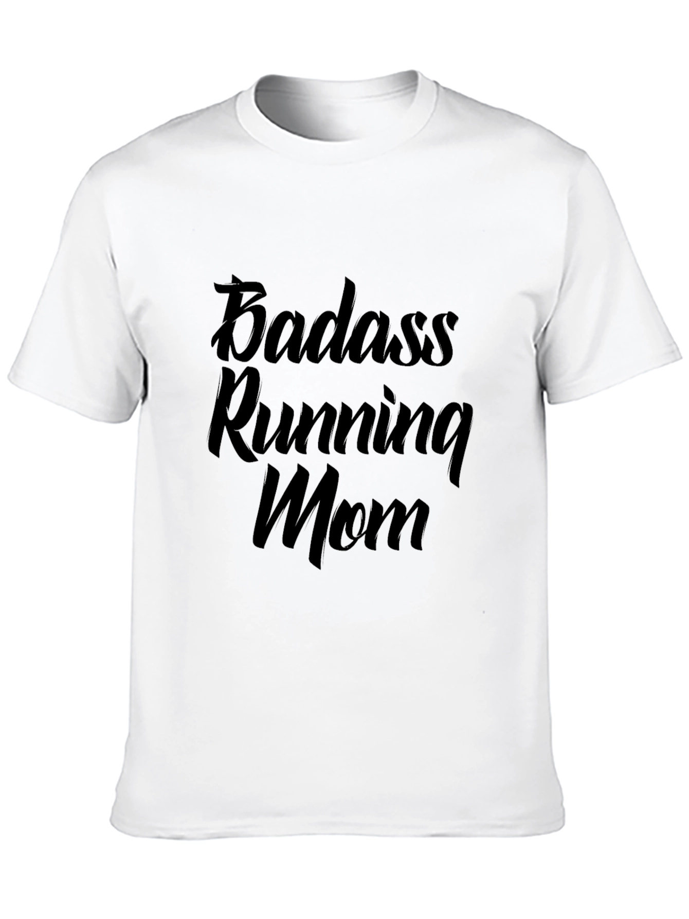 Badass Running Mom Black T-Shirt