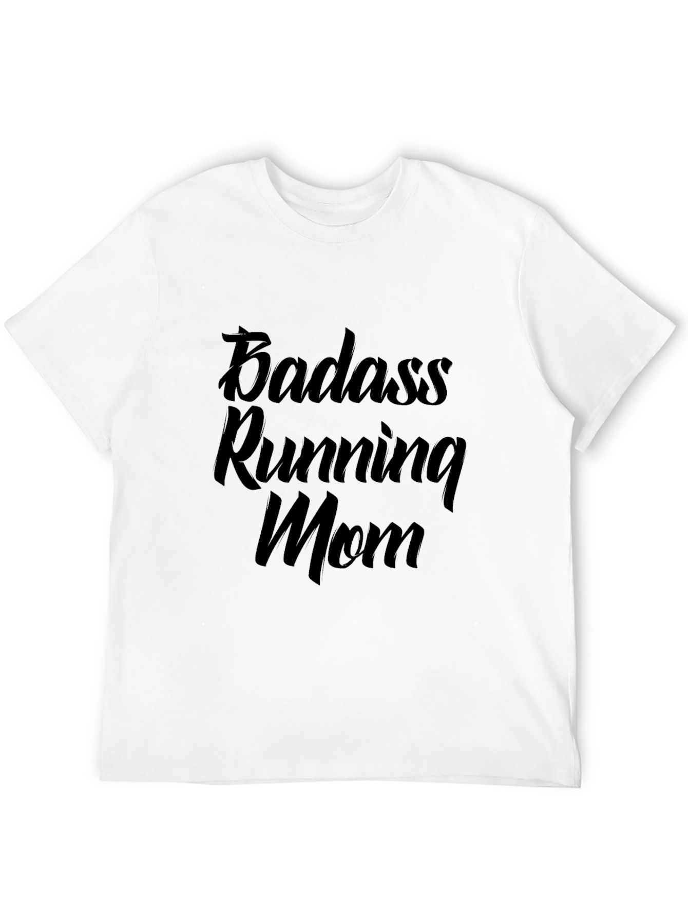 Badass Running Mom Black T-Shirt