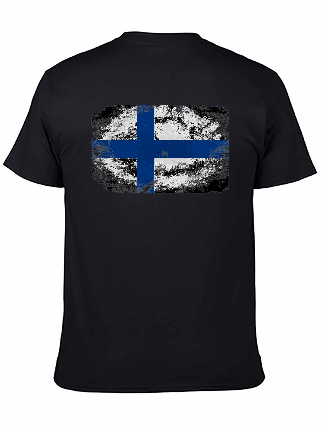 Finnish Flag Grunge Style T-Shirt