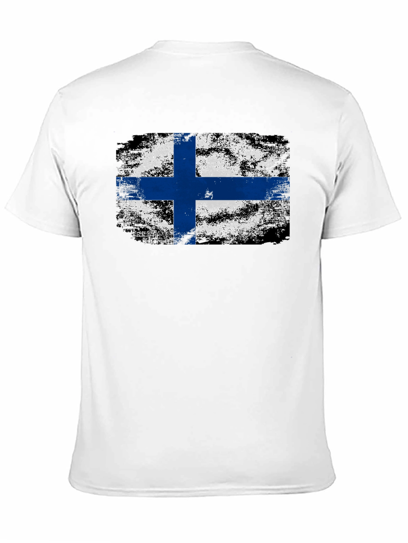 Finnish Flag Grunge Style T-Shirt