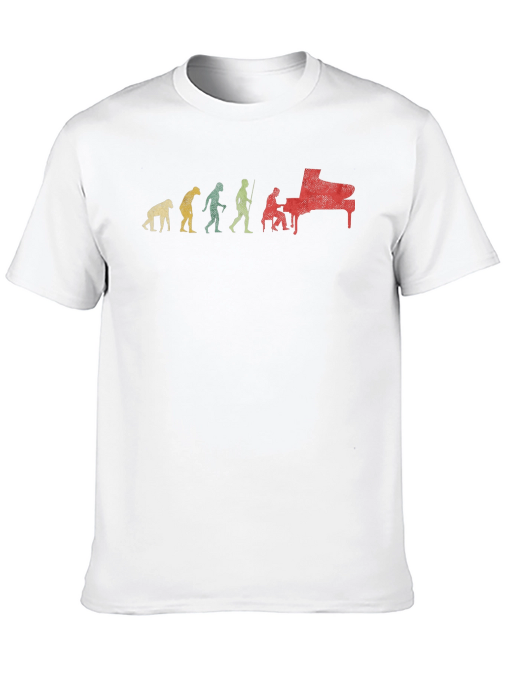 Piano Evolution Graphic Tee - Musicians Humor T-Shirt
