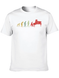 Piano Evolution Graphic Tee - Musicians Humor T-Shirt