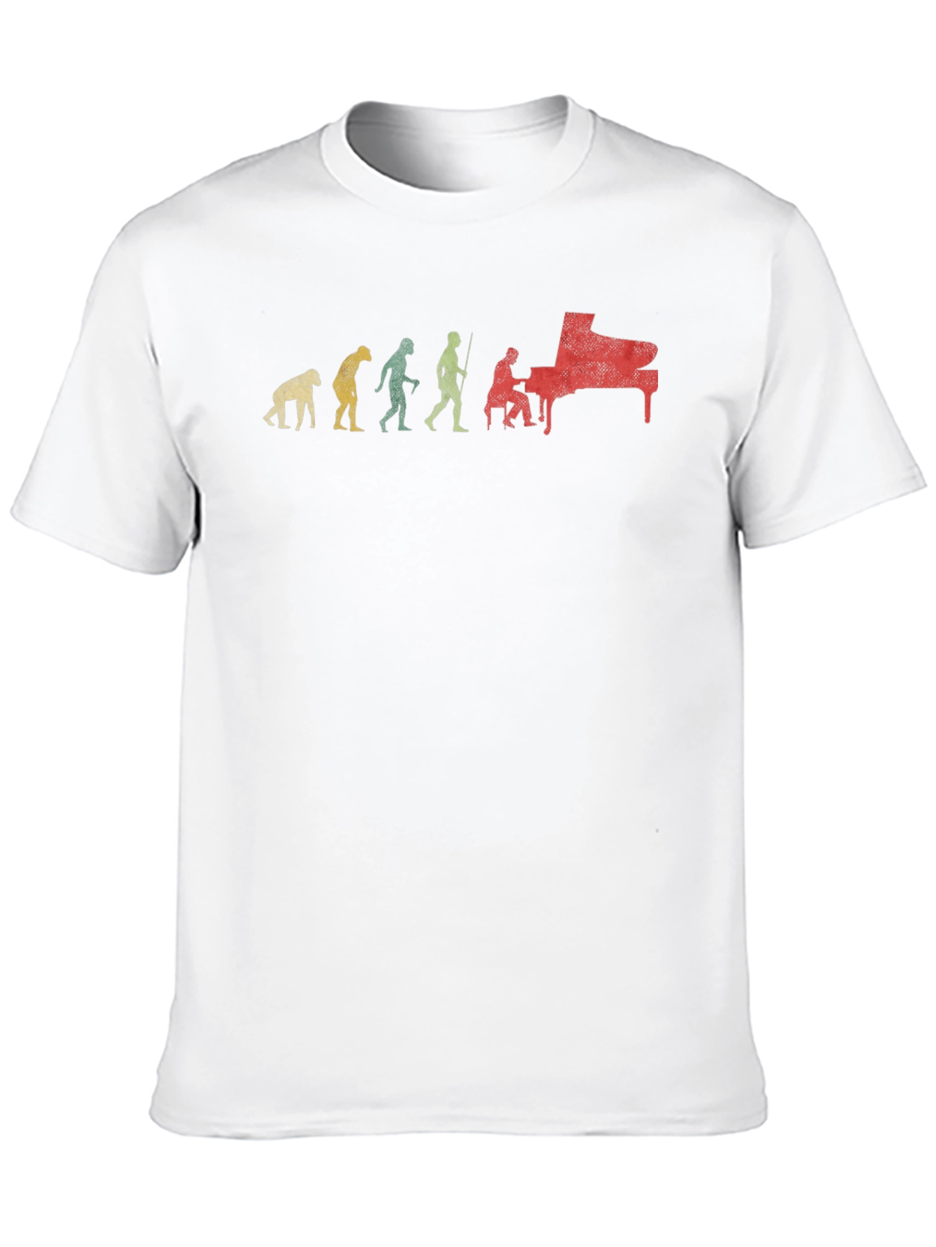 Piano Evolution Graphic Tee - Musicians Humor T-Shirt