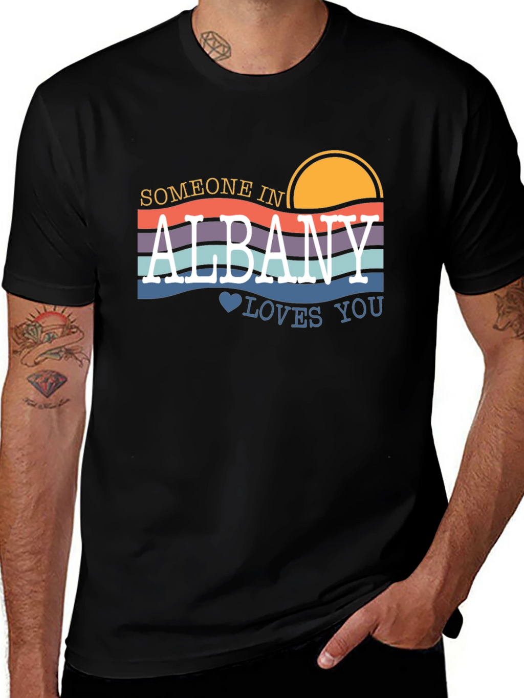 Albany Loves You Graphic T-Shirt - Retro Style