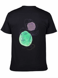 Abstract Line Art Womans Face Black T-Shirt