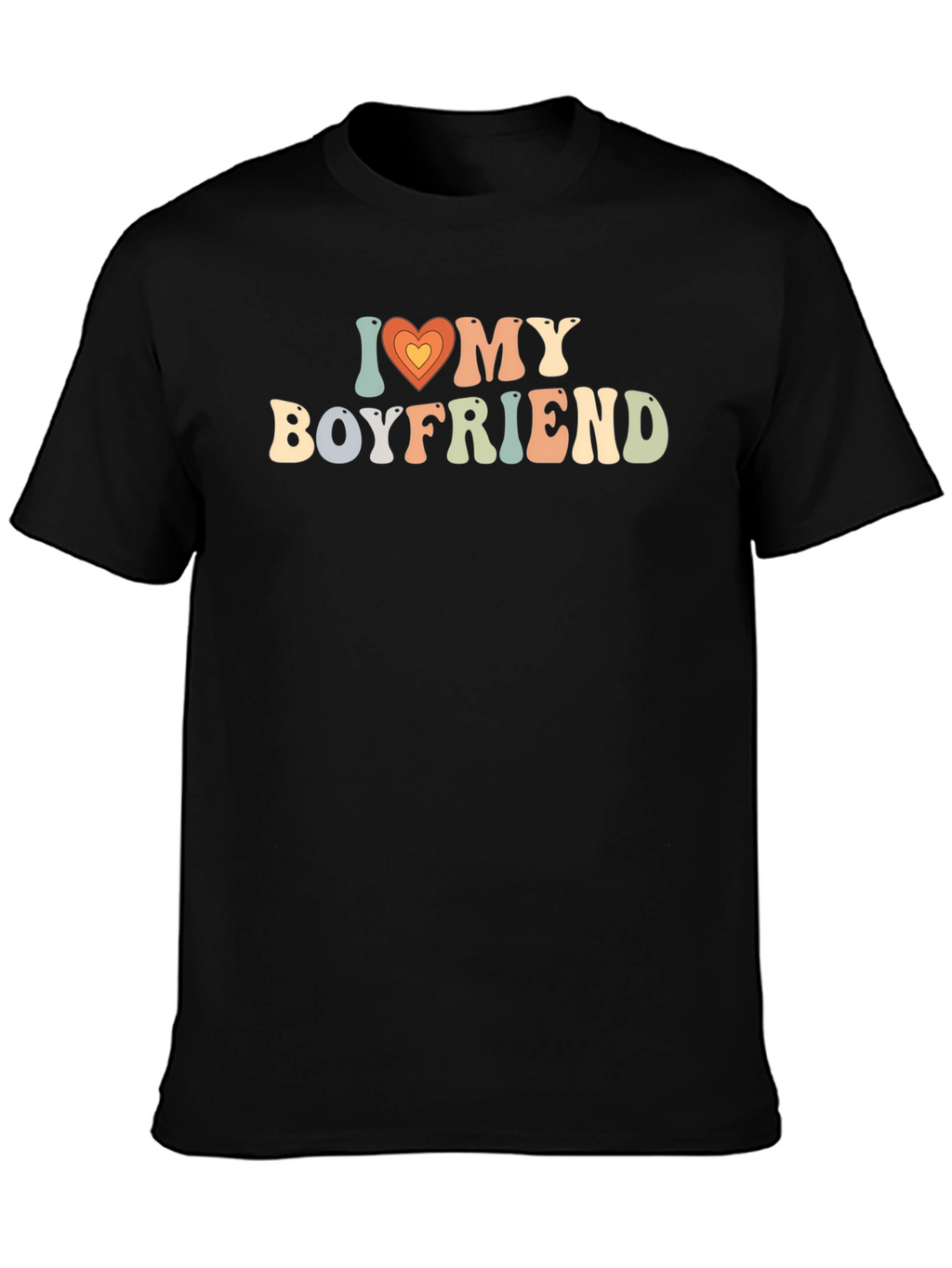 I Heart My Boyfriend Retro Graphic Tee