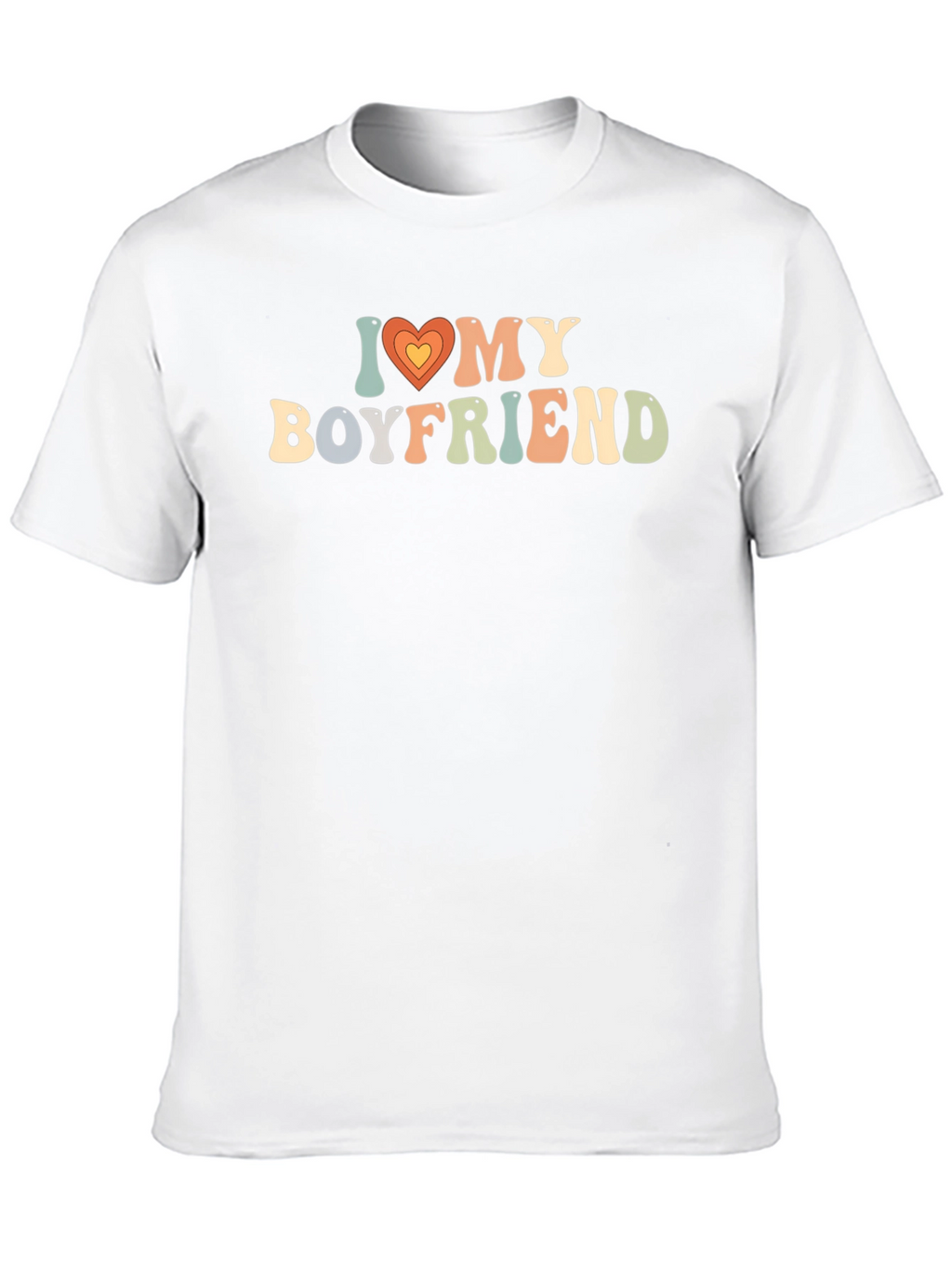 I Heart My Boyfriend Retro Graphic Tee