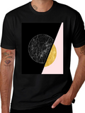 Geometric Circle Print Tee - Stylish Graphic T-Shirt