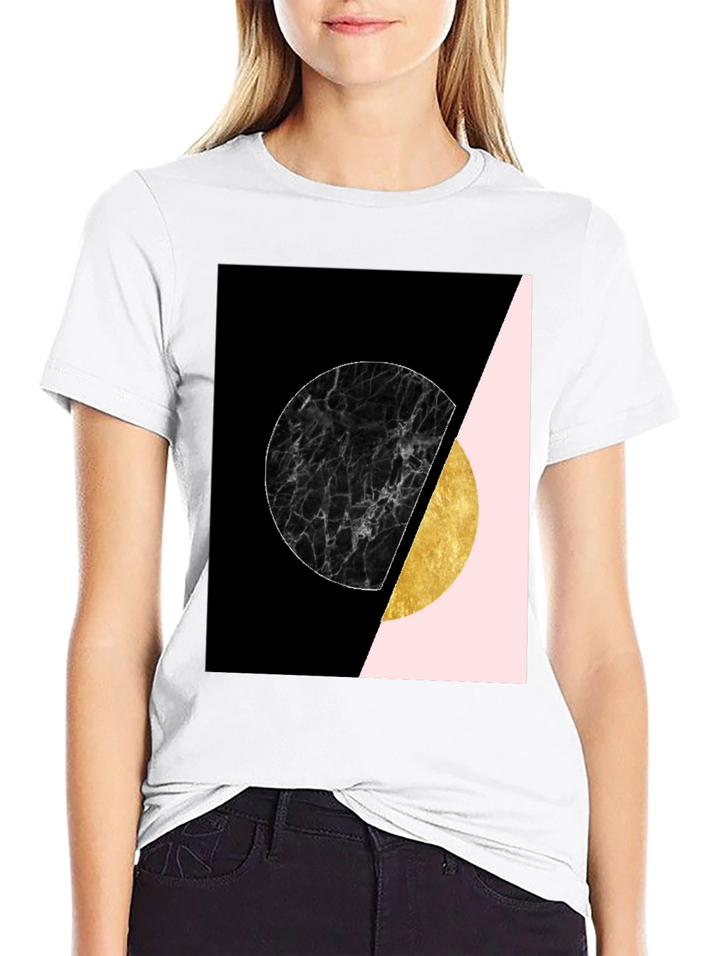 Geometric Circle Print Tee - Stylish Graphic T-Shirt