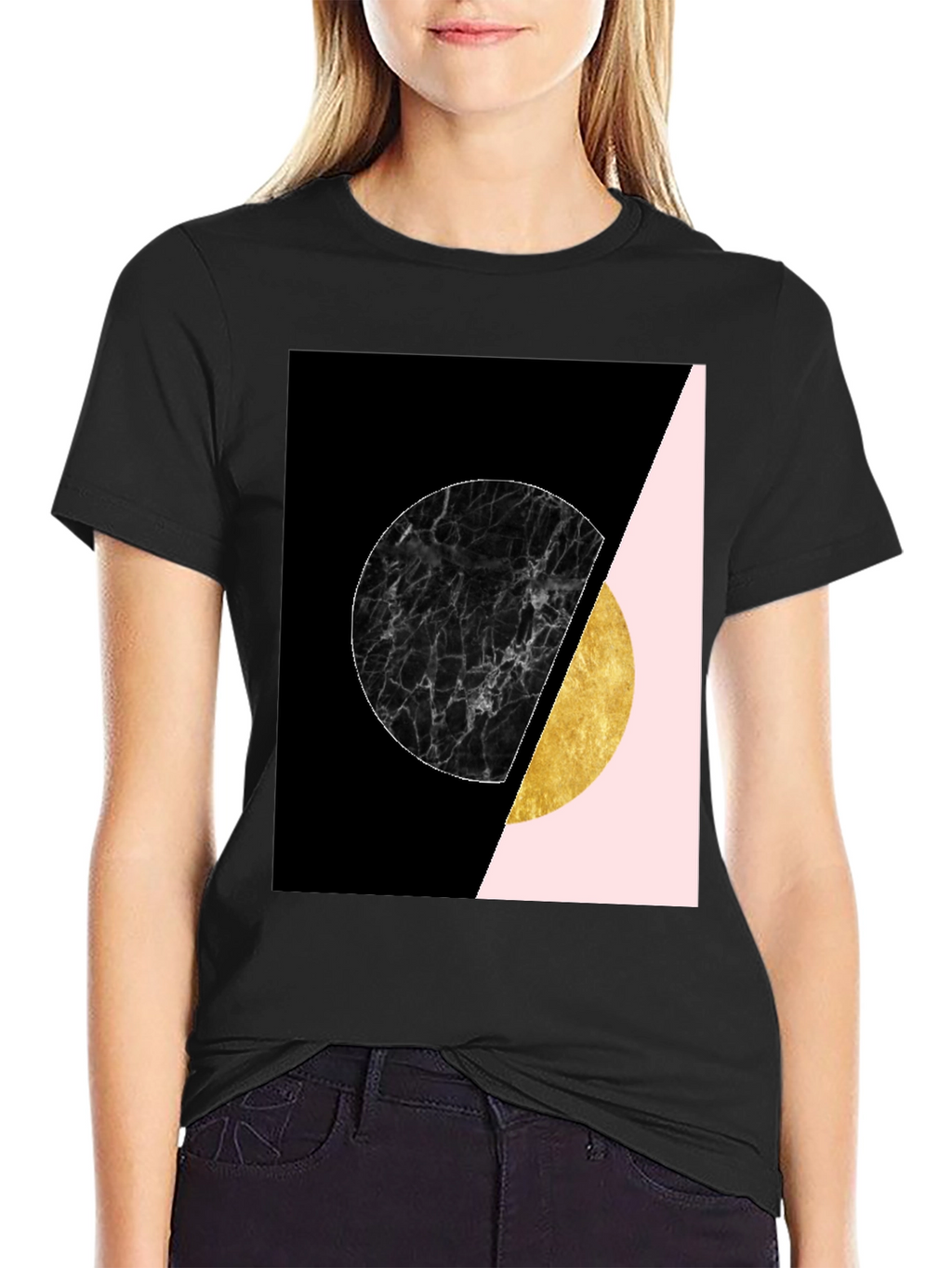 Geometric Circle Print Tee - Stylish Graphic T-Shirt