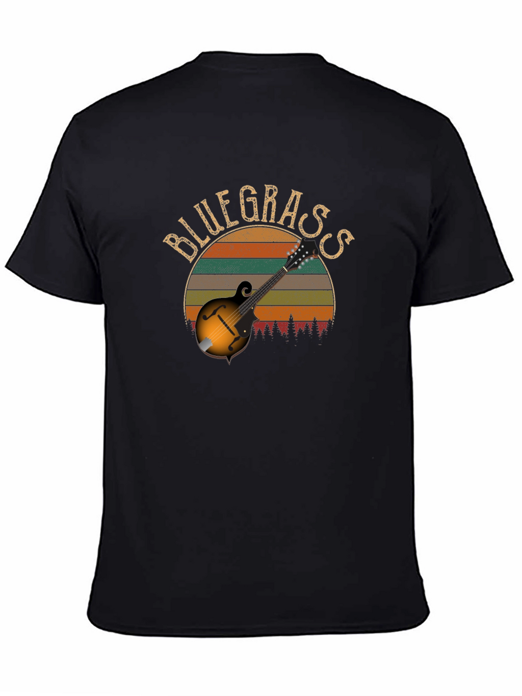 Bluegrass Mandolin Retro Sunset T-Shirt