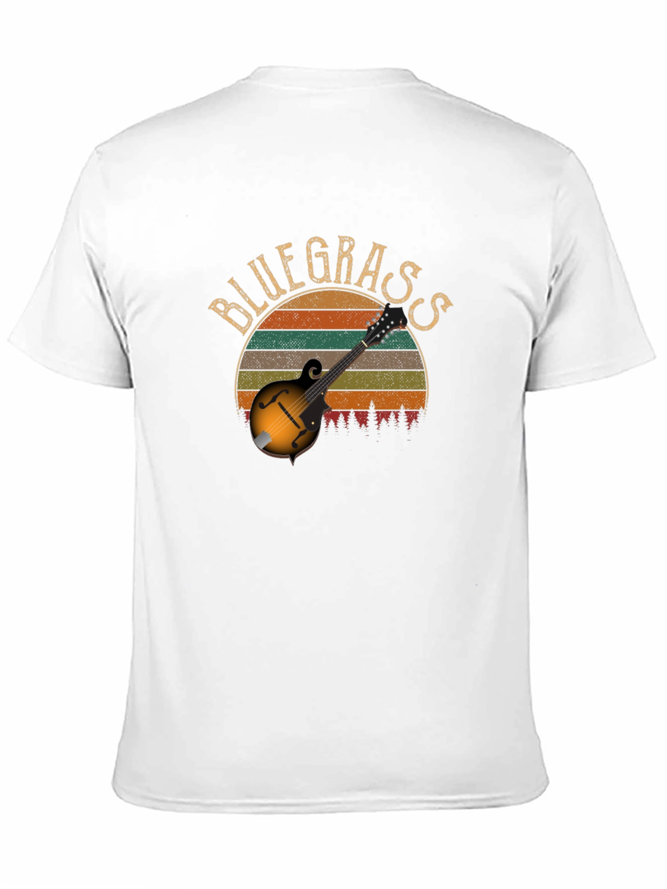 Bluegrass Mandolin Retro Sunset T-Shirt