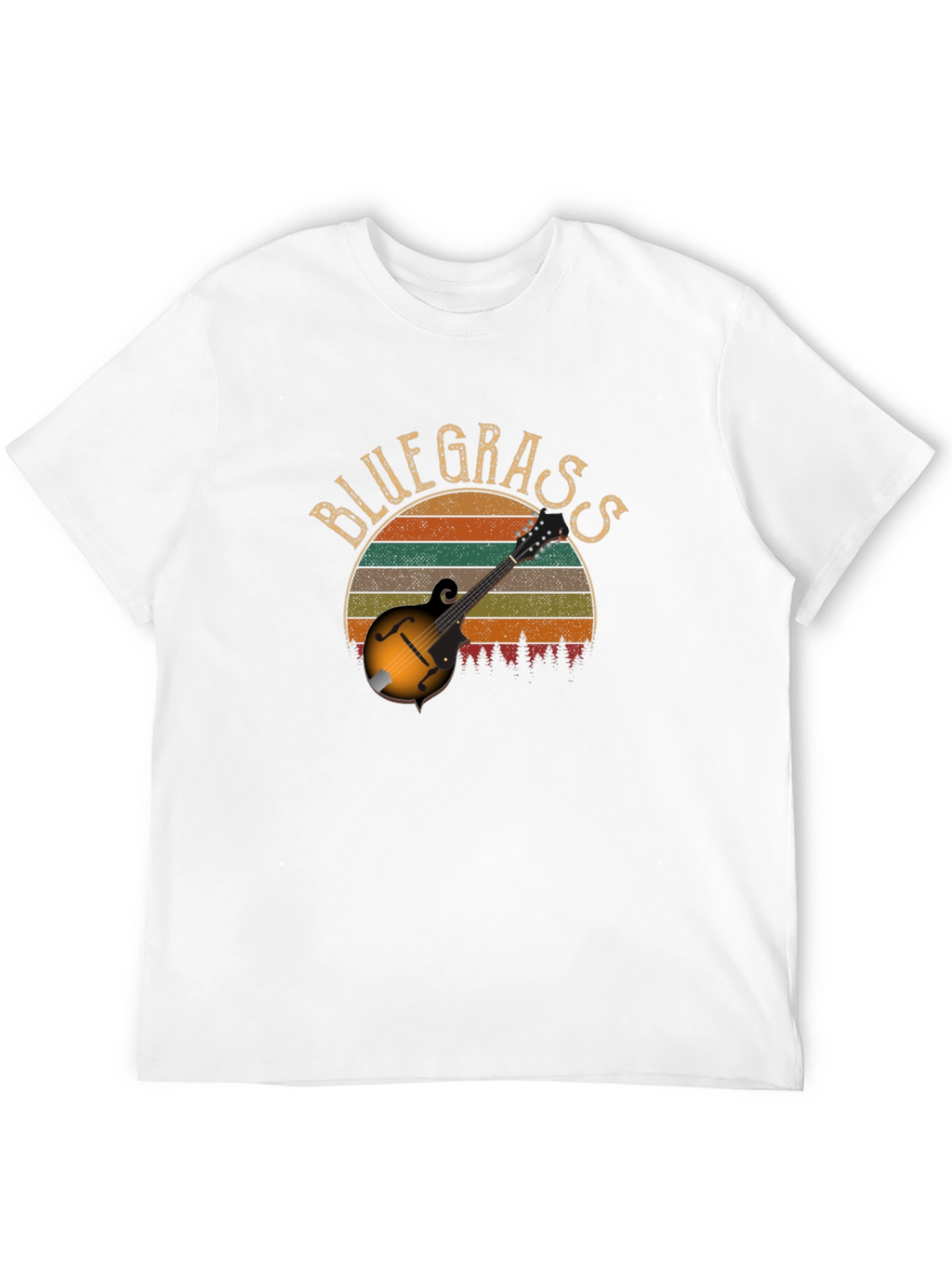 Bluegrass Mandolin Retro Sunset T-Shirt