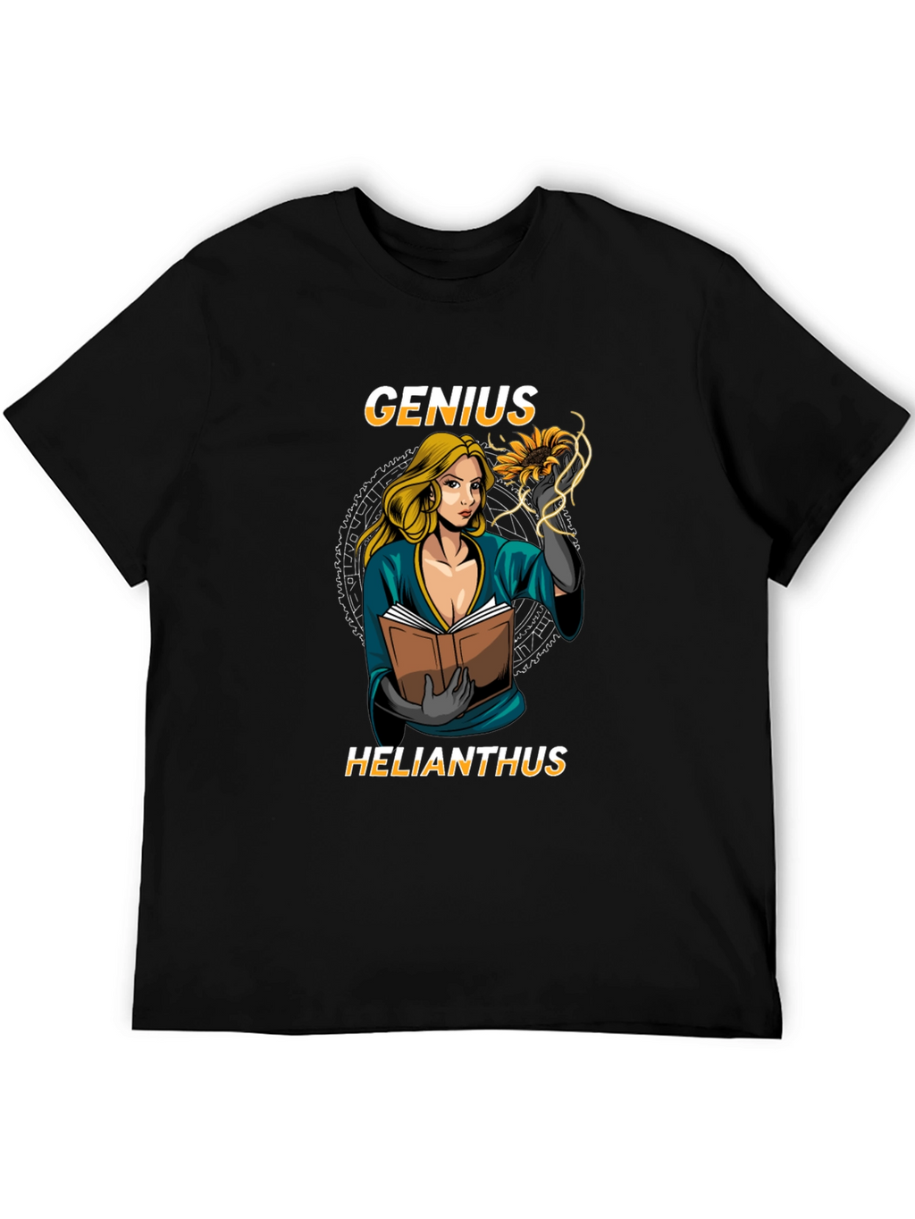 Genius Helianthus Black T-Shirt