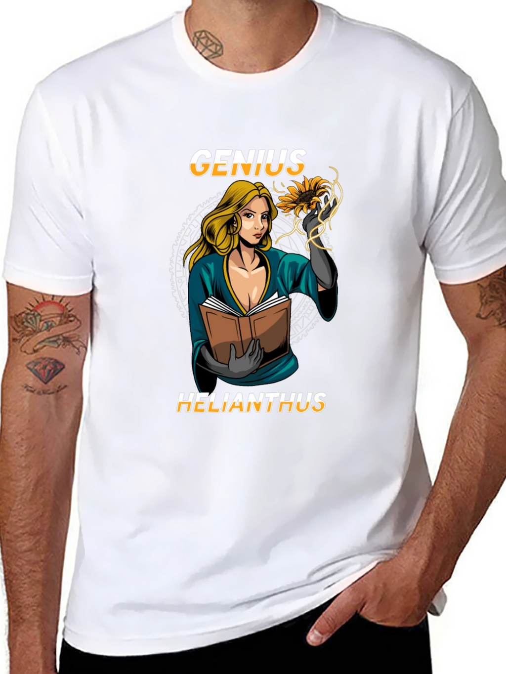 Genius Helianthus Black T-Shirt