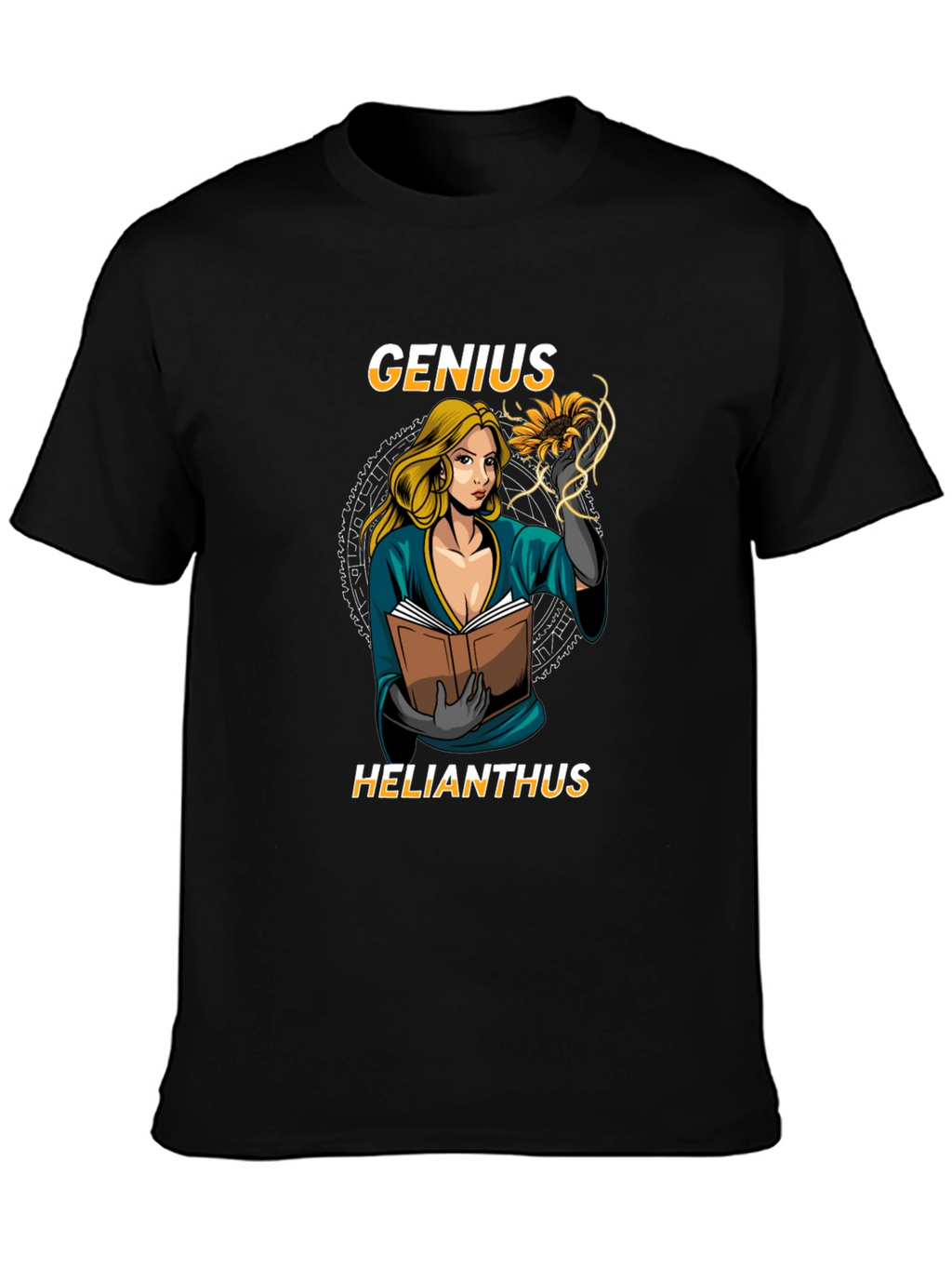 Genius Helianthus Black T-Shirt