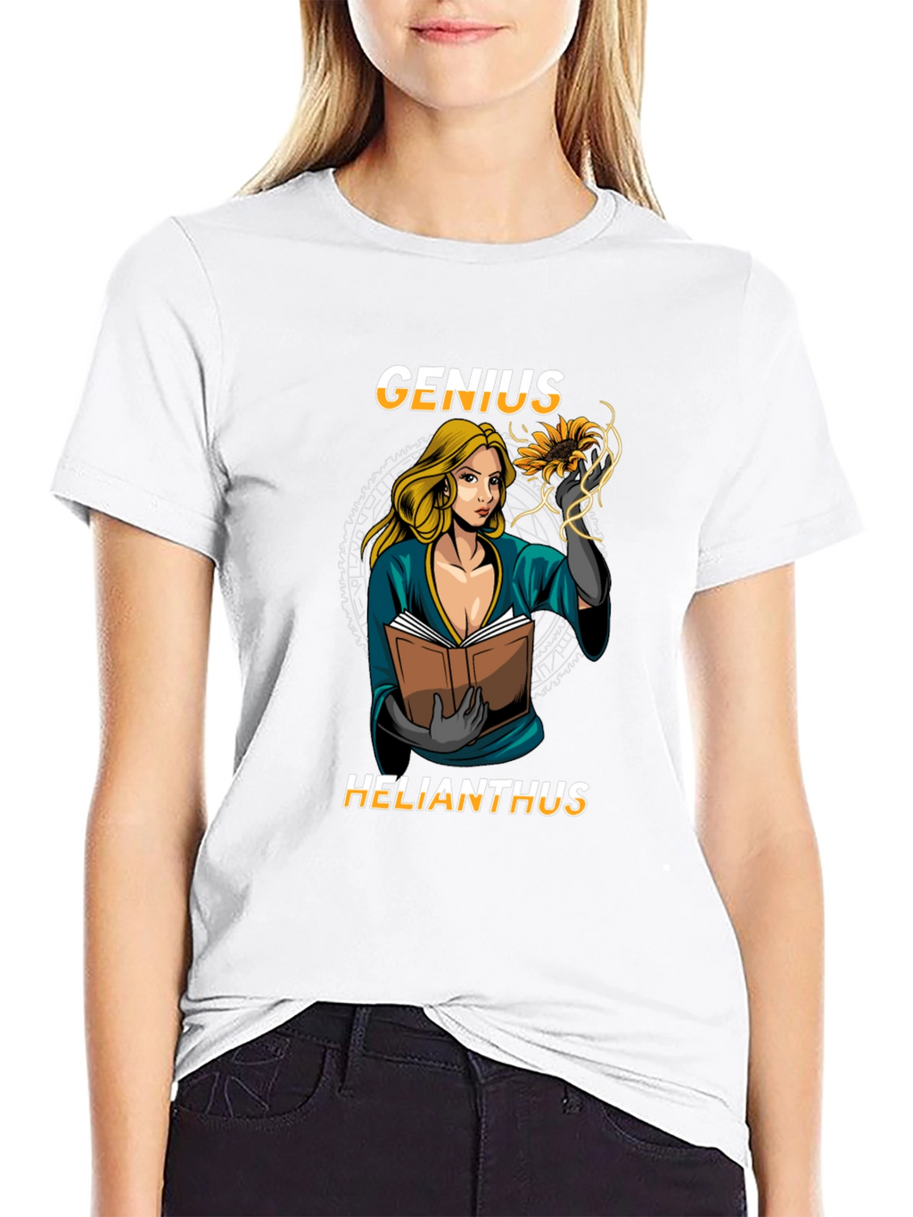 Genius Helianthus Black T-Shirt