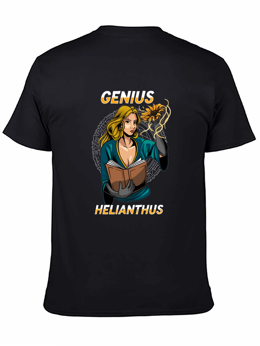 Genius Helianthus Black T-Shirt