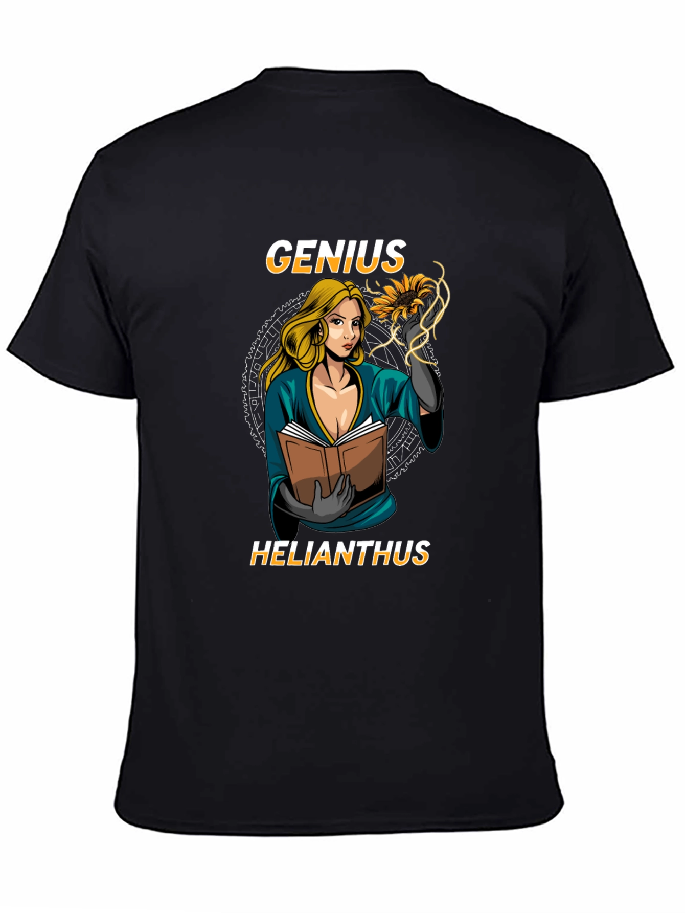 Genius Helianthus Black T-Shirt